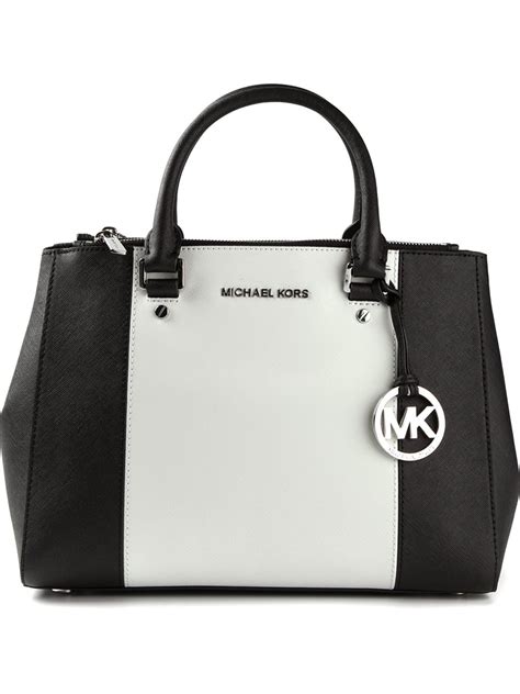 michael kors whitney black and white|Michael Kors handbags medium tote.